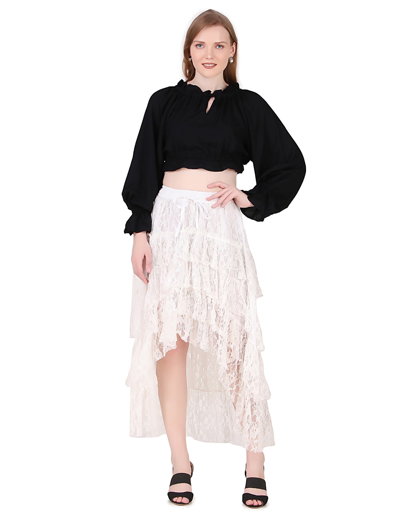 Steampunk Contoured Net Skirt