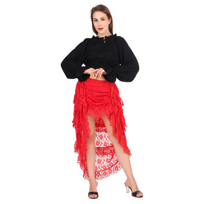 Steampunk High-Low Net Skirt