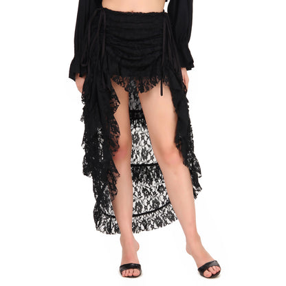 Steampunk High-Low Net Skirt