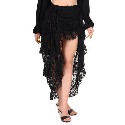 Steampunk High-Low Net Skirt