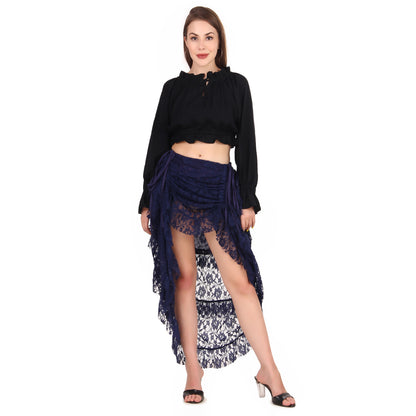 Steampunk High-Low Net Skirt