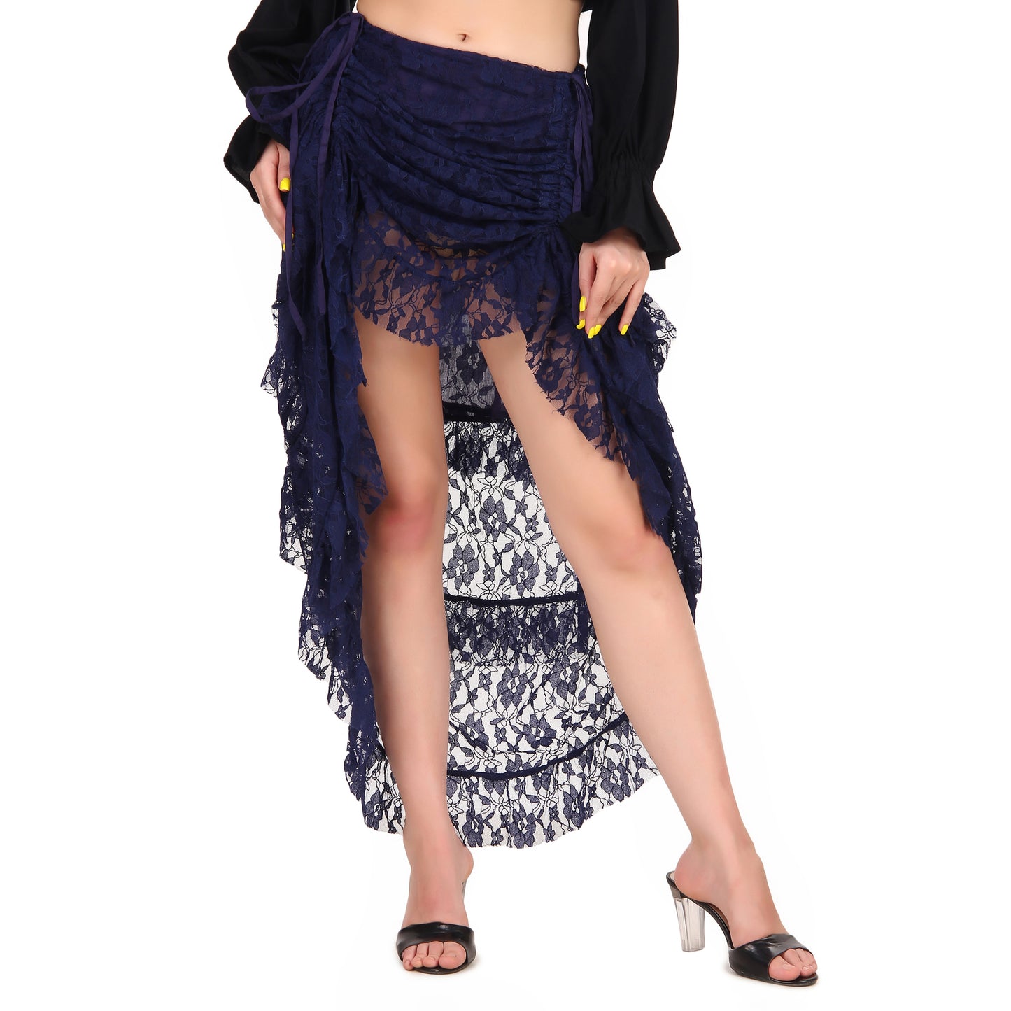 Steampunk High-Low Net Skirt