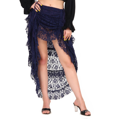 Steampunk High-Low Net Skirt