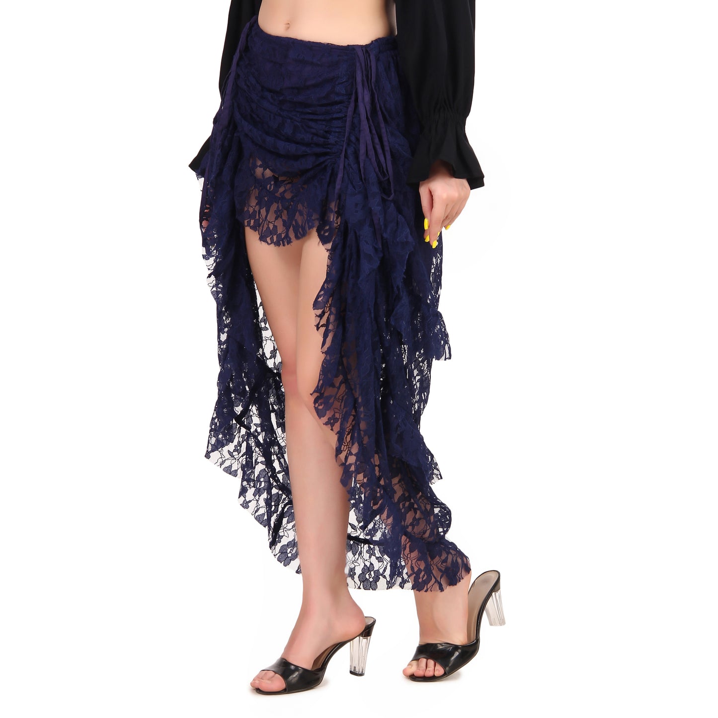 Steampunk High-Low Net Skirt