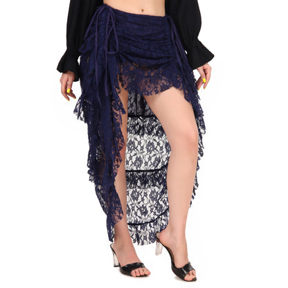 Steampunk High-Low Net Skirt