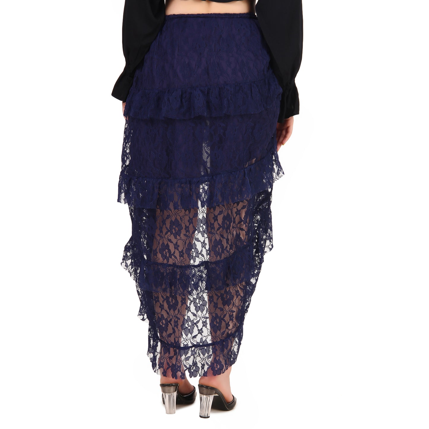Steampunk High-Low Net Skirt