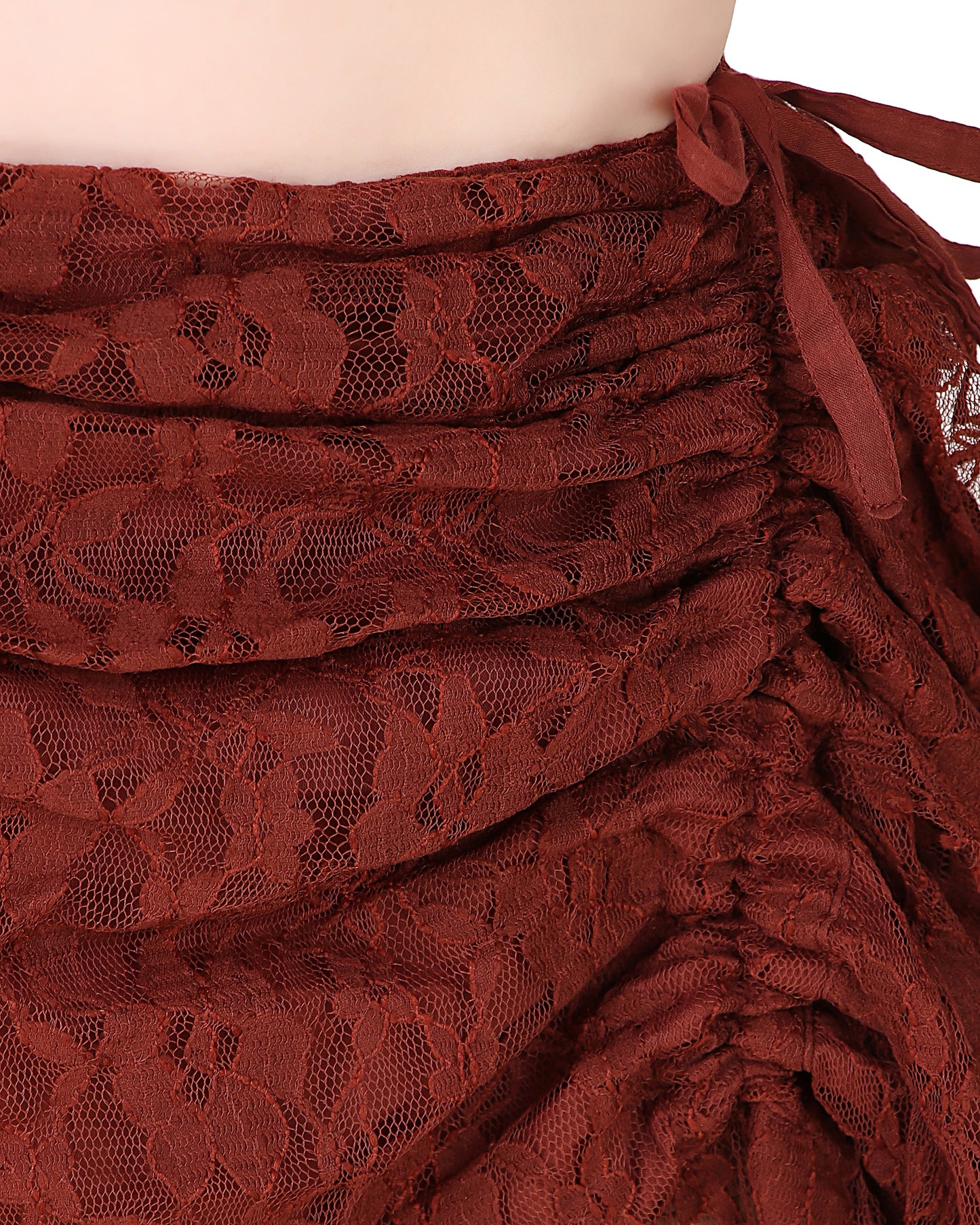 Steampunk High-Low Net Short Skirt