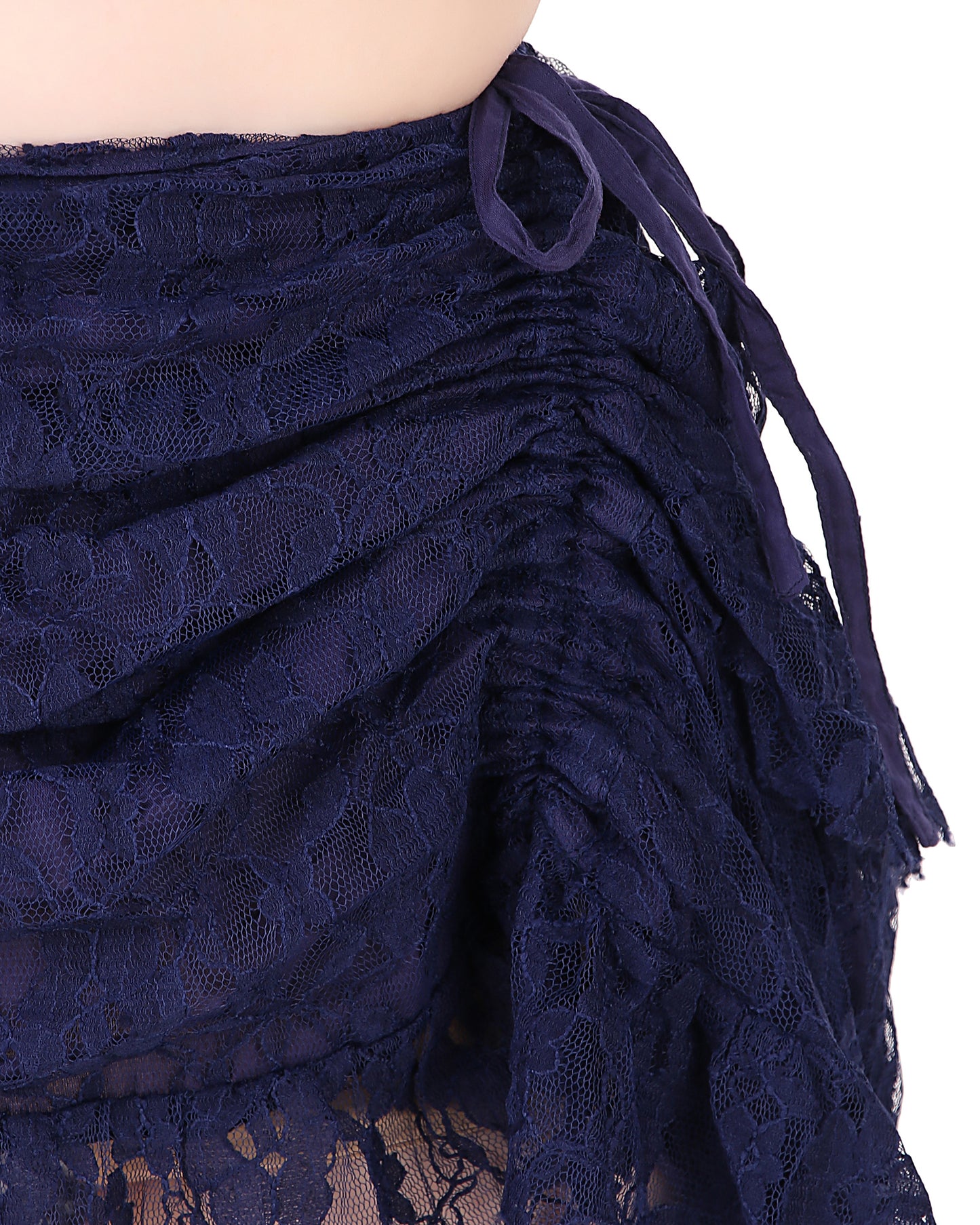Steampunk High-Low Net Short Skirt