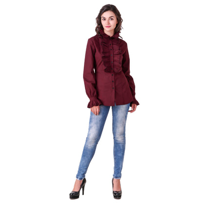 Zylphia Stand-up Collar Blouse