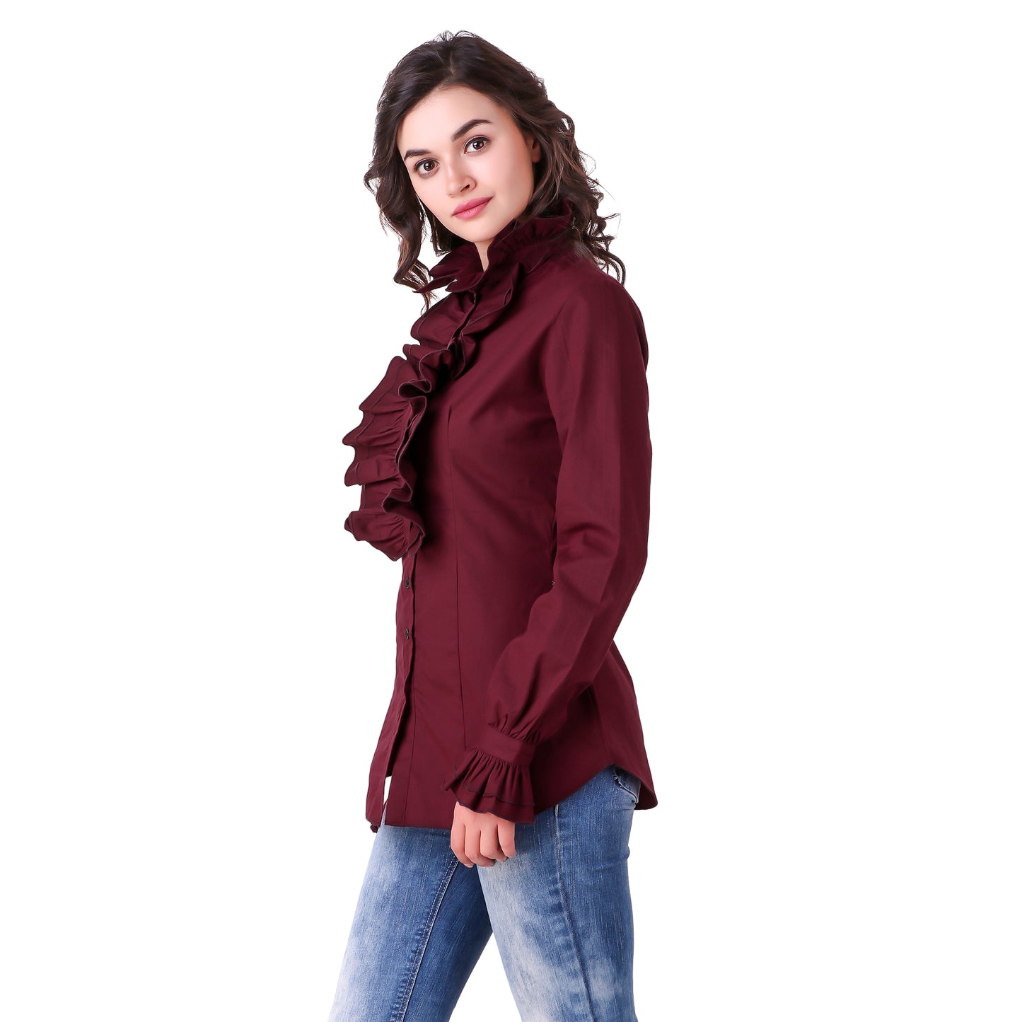 Zylphia Stand-up Collar Blouse