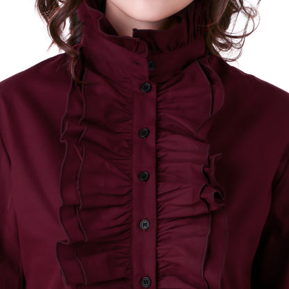 Zylphia Stand-up Collar Blouse