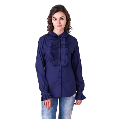 Zylphia Stand-up Collar Blouse