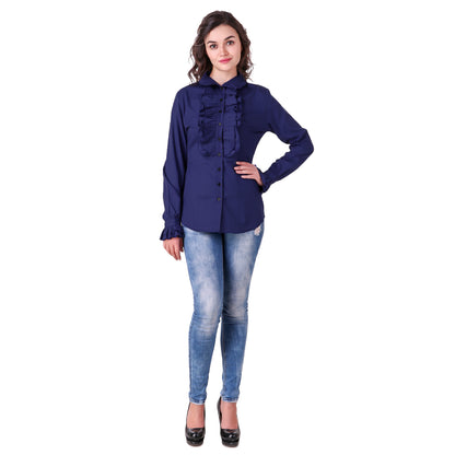 Zylphia Stand-up Collar Blouse