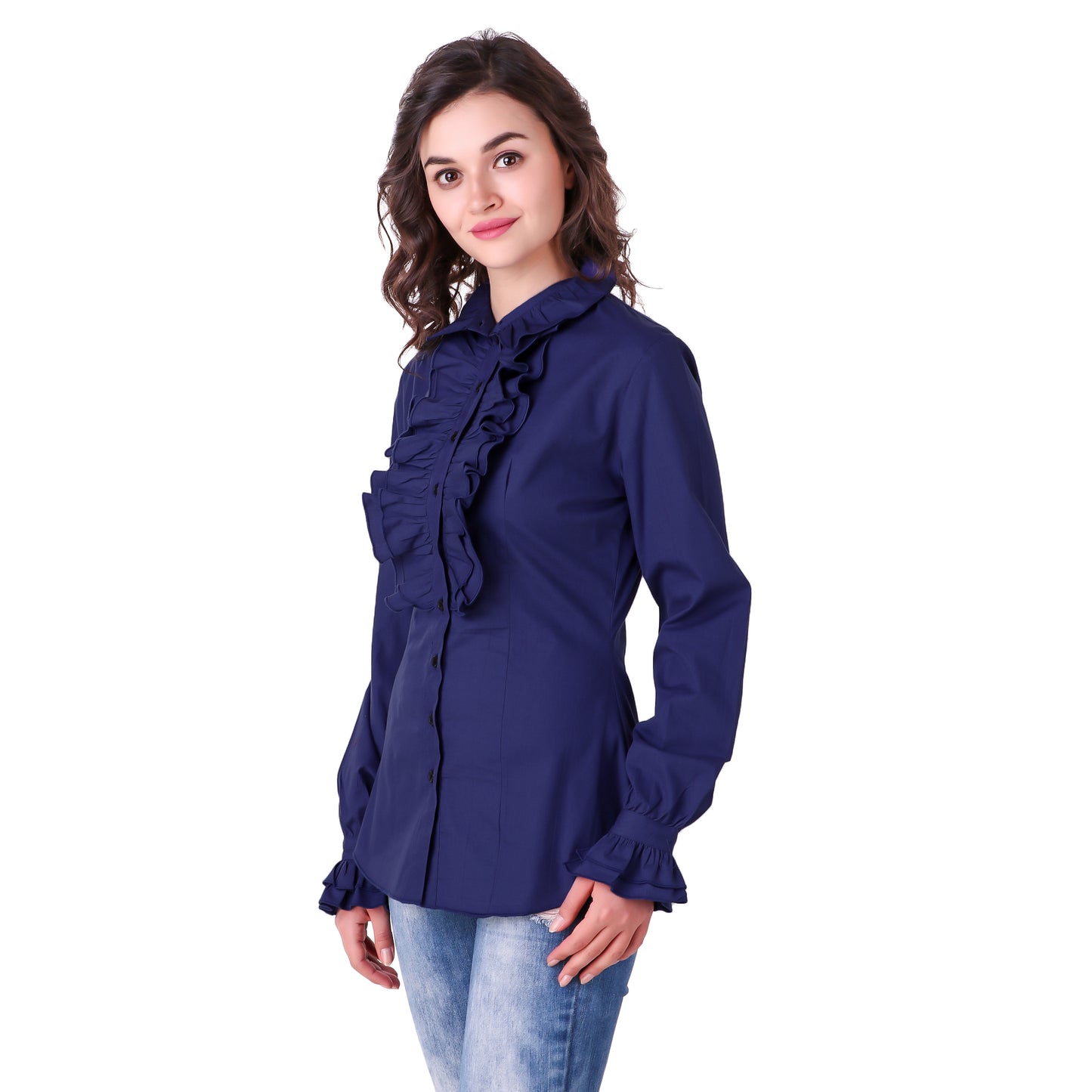Zylphia Stand-up Collar Blouse