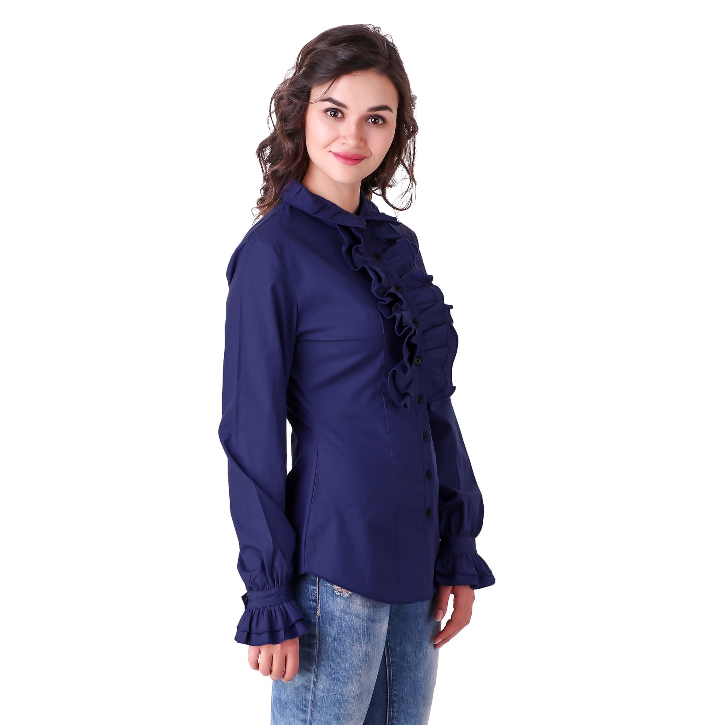 Zylphia Stand-up Collar Blouse