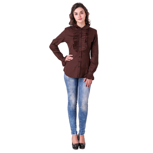 Zylphia Stand-up Collar Blouse