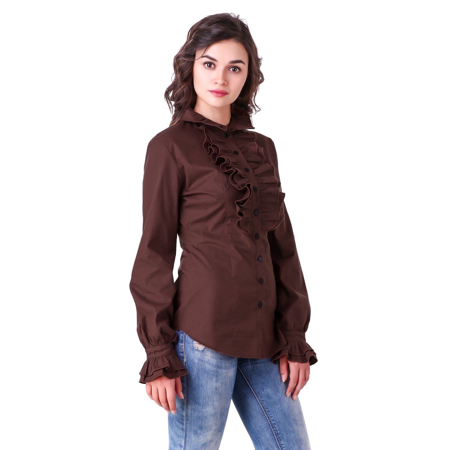Zylphia Stand-up Collar Blouse