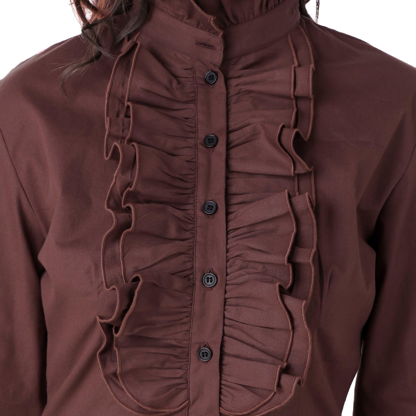 Zylphia Stand-up Collar Blouse