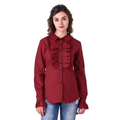 Zylphia Stand-up Collar Blouse