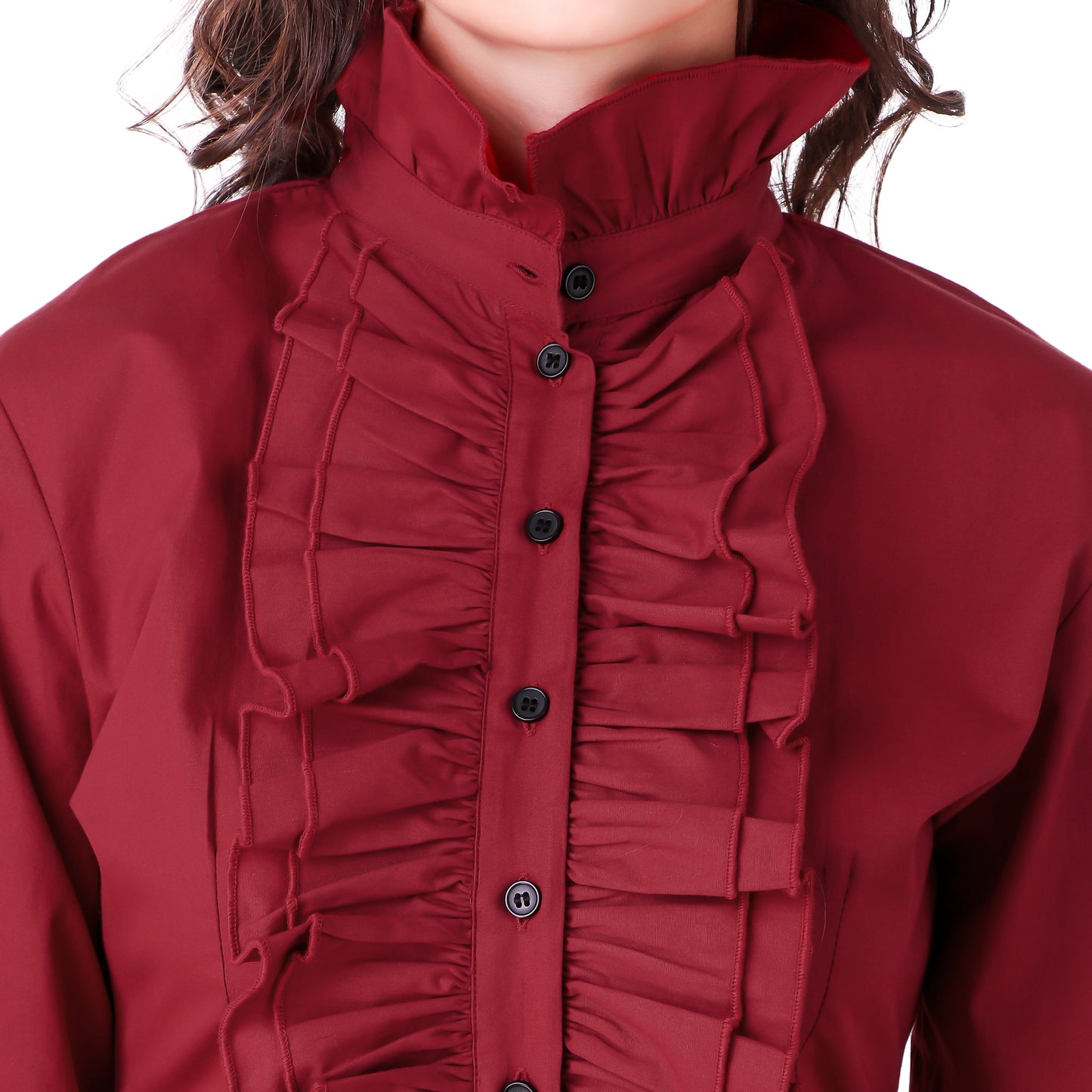 Zylphia Stand-up Collar Blouse