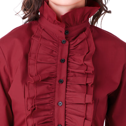 Zylphia Stand-up Collar Blouse