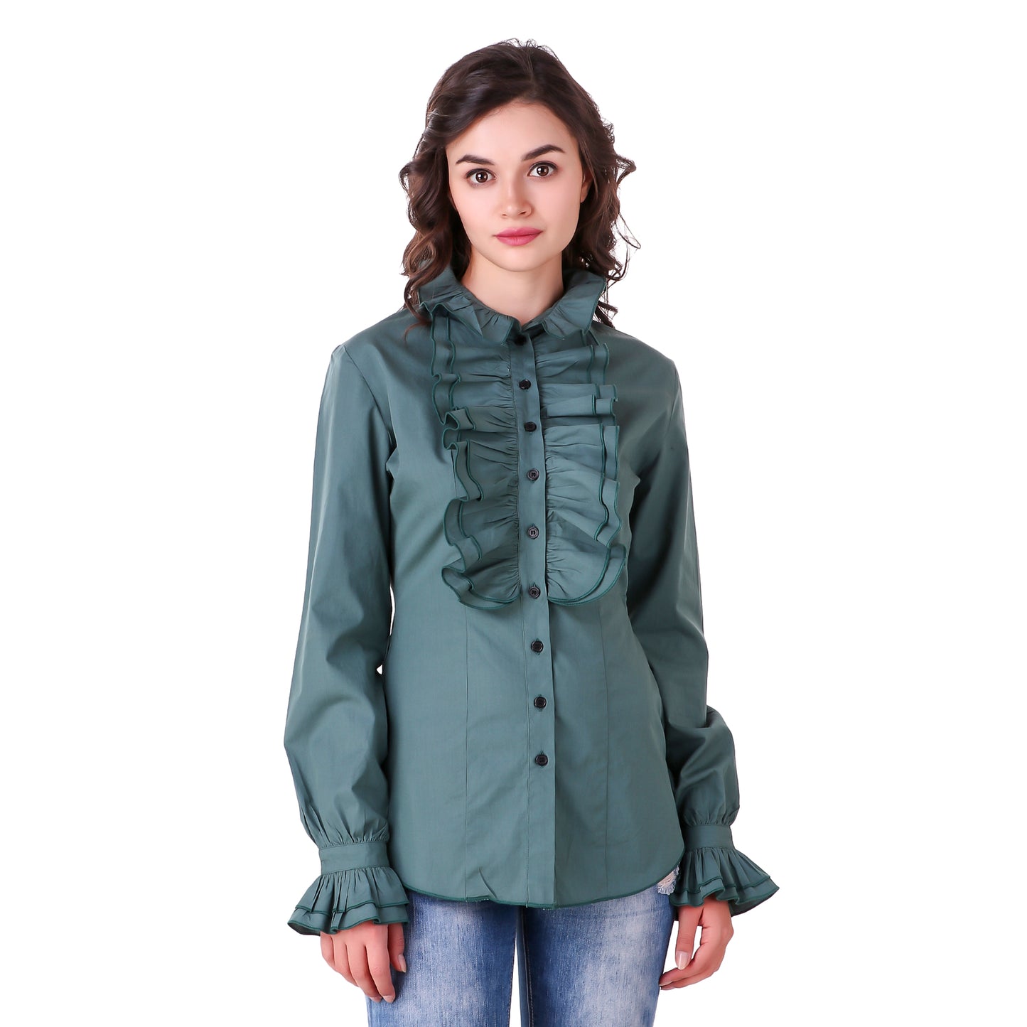 Zylphia Stand-up Collar Blouse