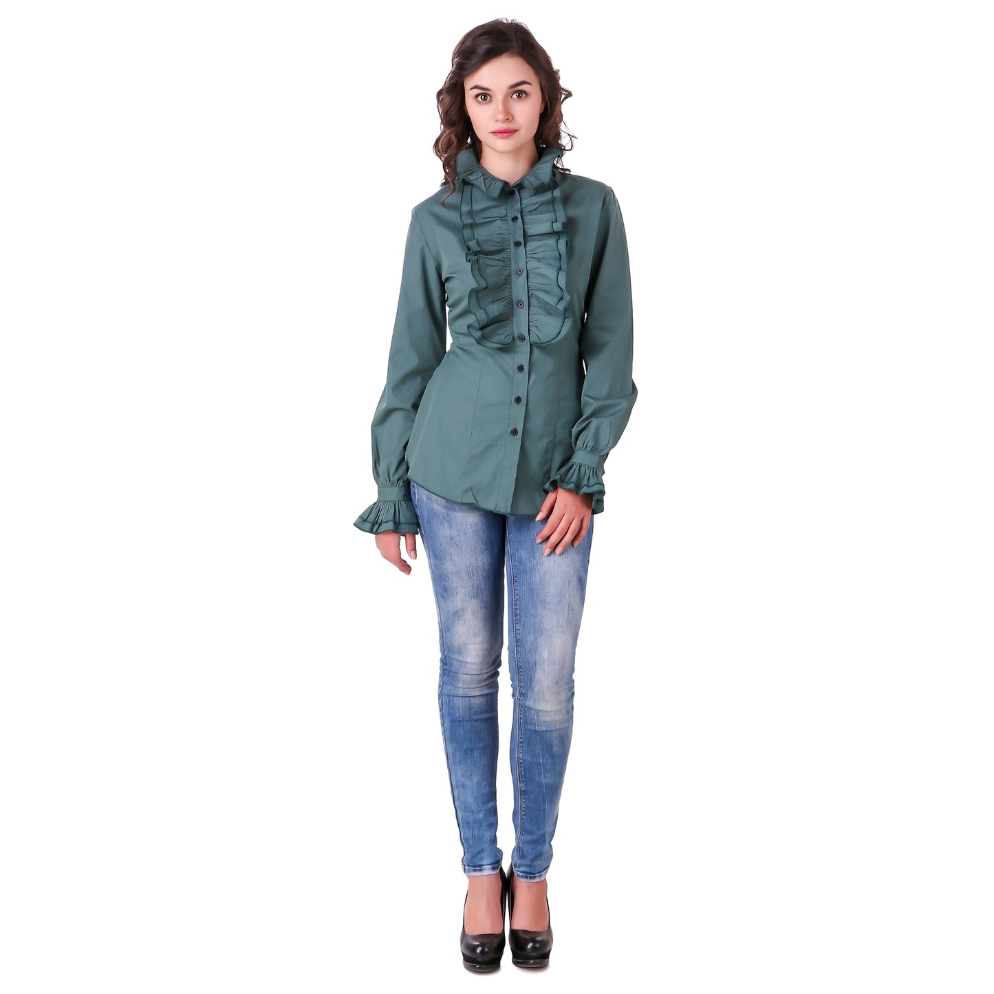 Zylphia Stand-up Collar Blouse