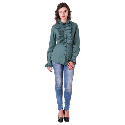 Zylphia Stand-up Collar Blouse