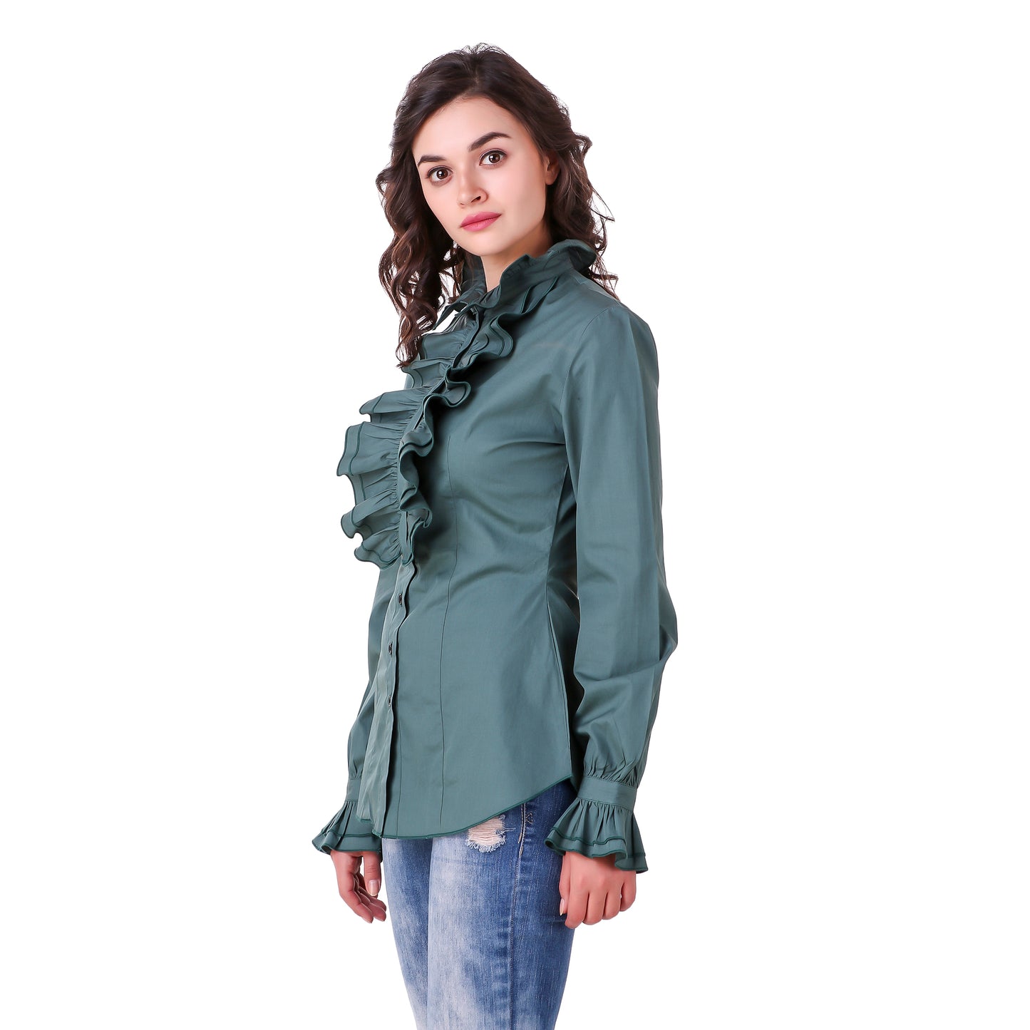 Zylphia Stand-up Collar Blouse