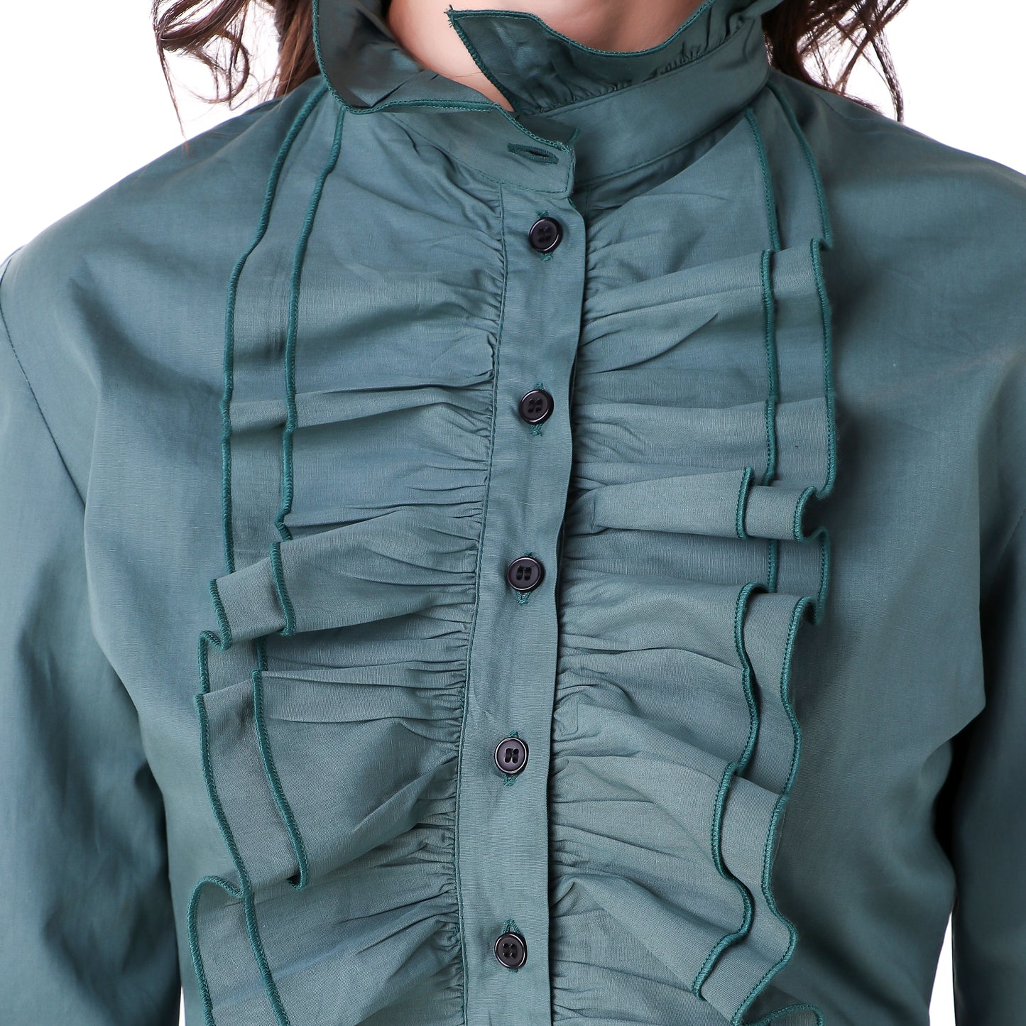 Zylphia Stand-up Collar Blouse