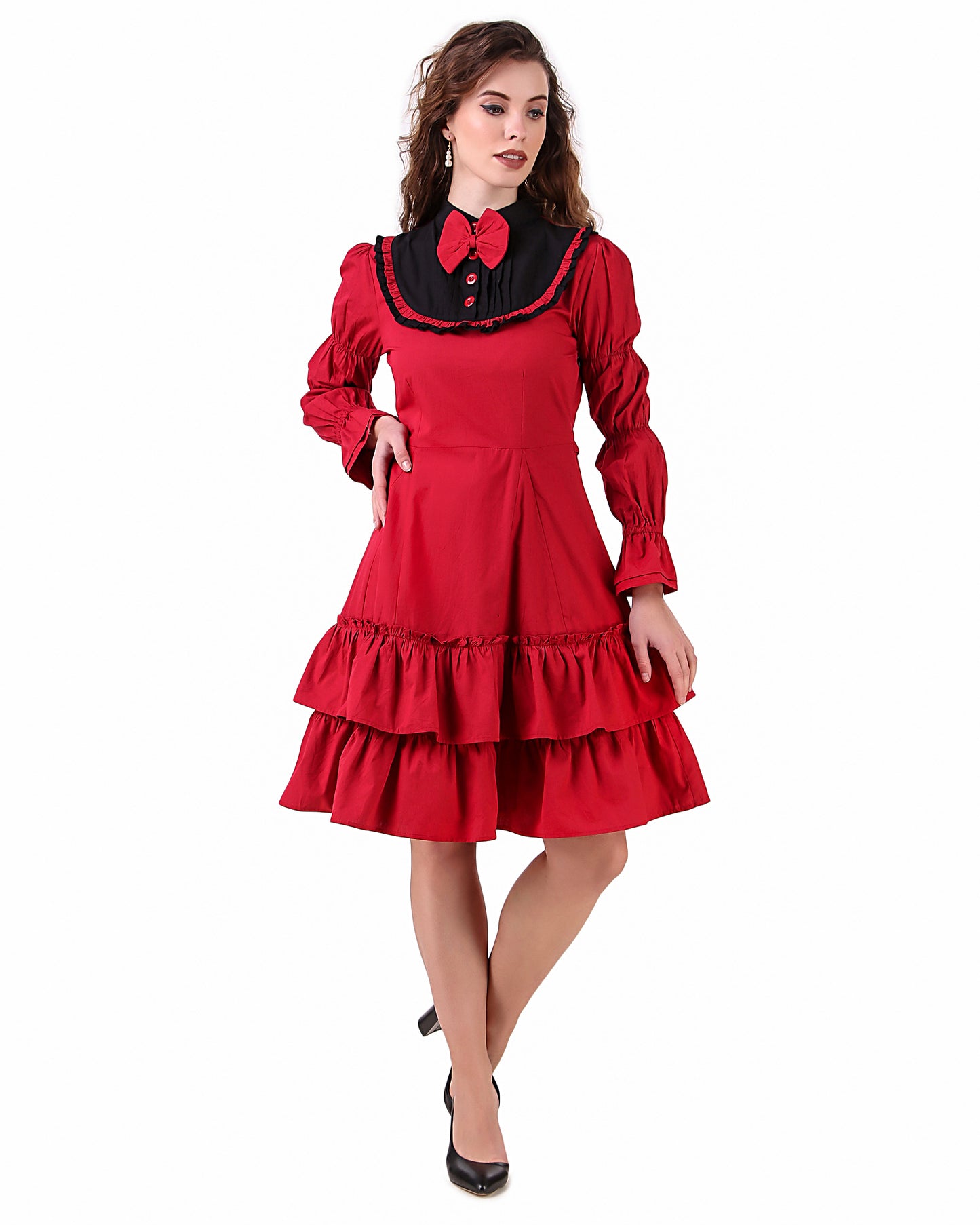 Lolita Contrast Yoke Dress