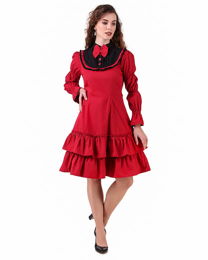 Lolita Contrast Yoke Dress