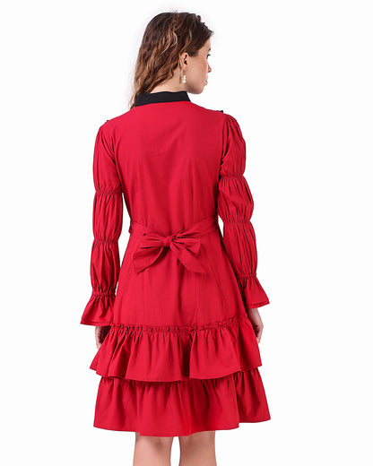 Lolita Contrast Yoke Dress