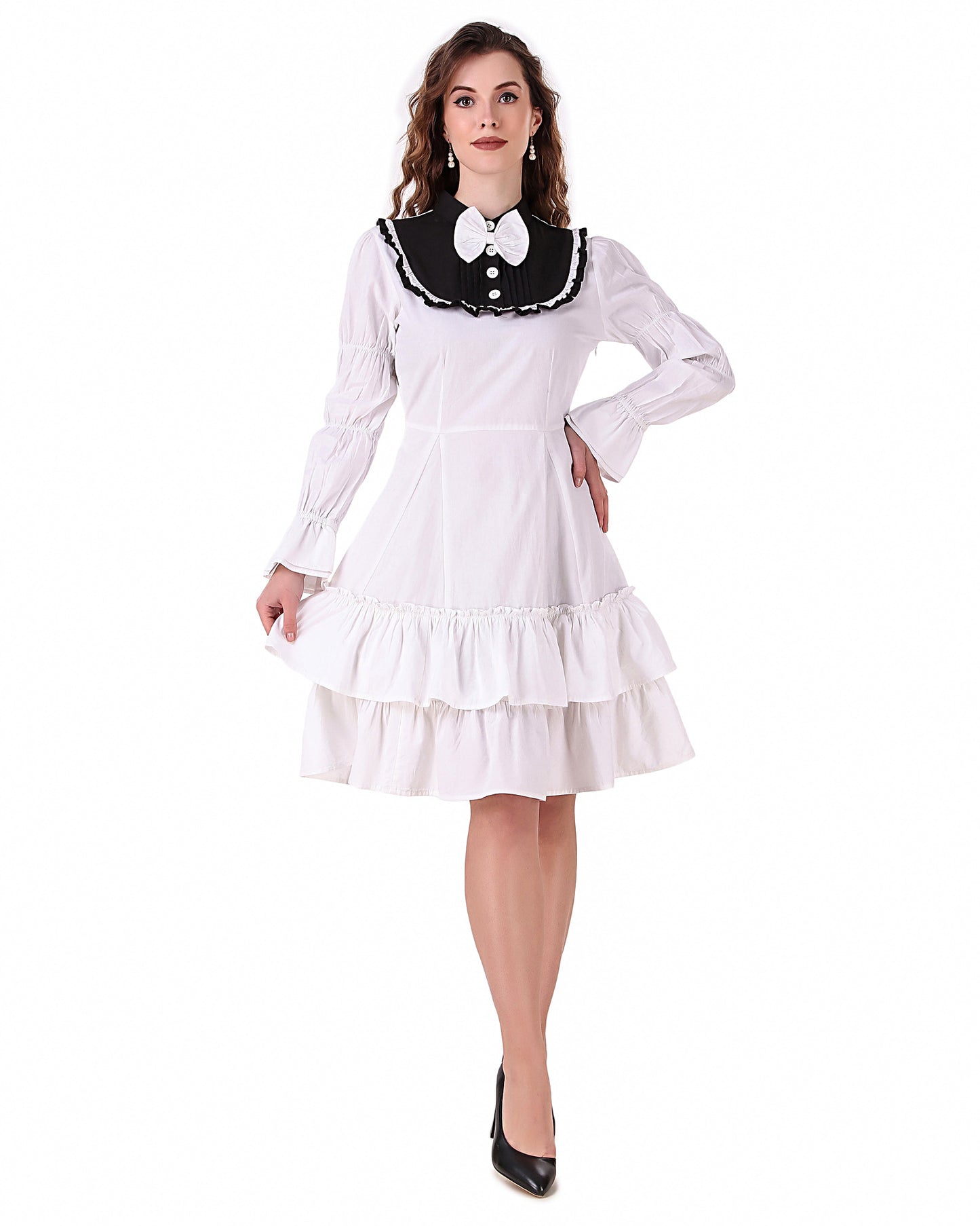 Lolita Contrast Yoke Dress