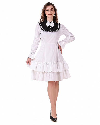 Lolita Contrast Yoke Dress
