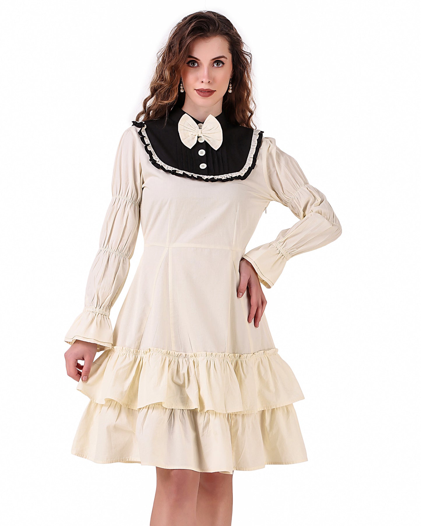 Lolita Contrast Yoke Dress