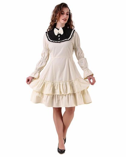 Lolita Contrast Yoke Dress