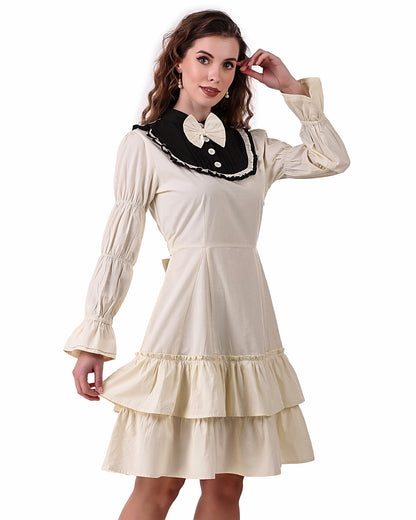 Lolita Contrast Yoke Dress