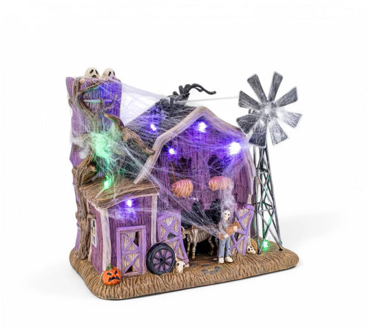 The Webbed Barn Halloween Village