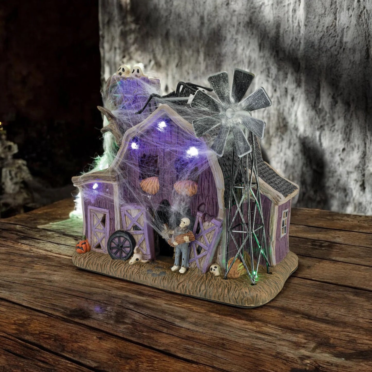 The Webbed Barn Halloween Village