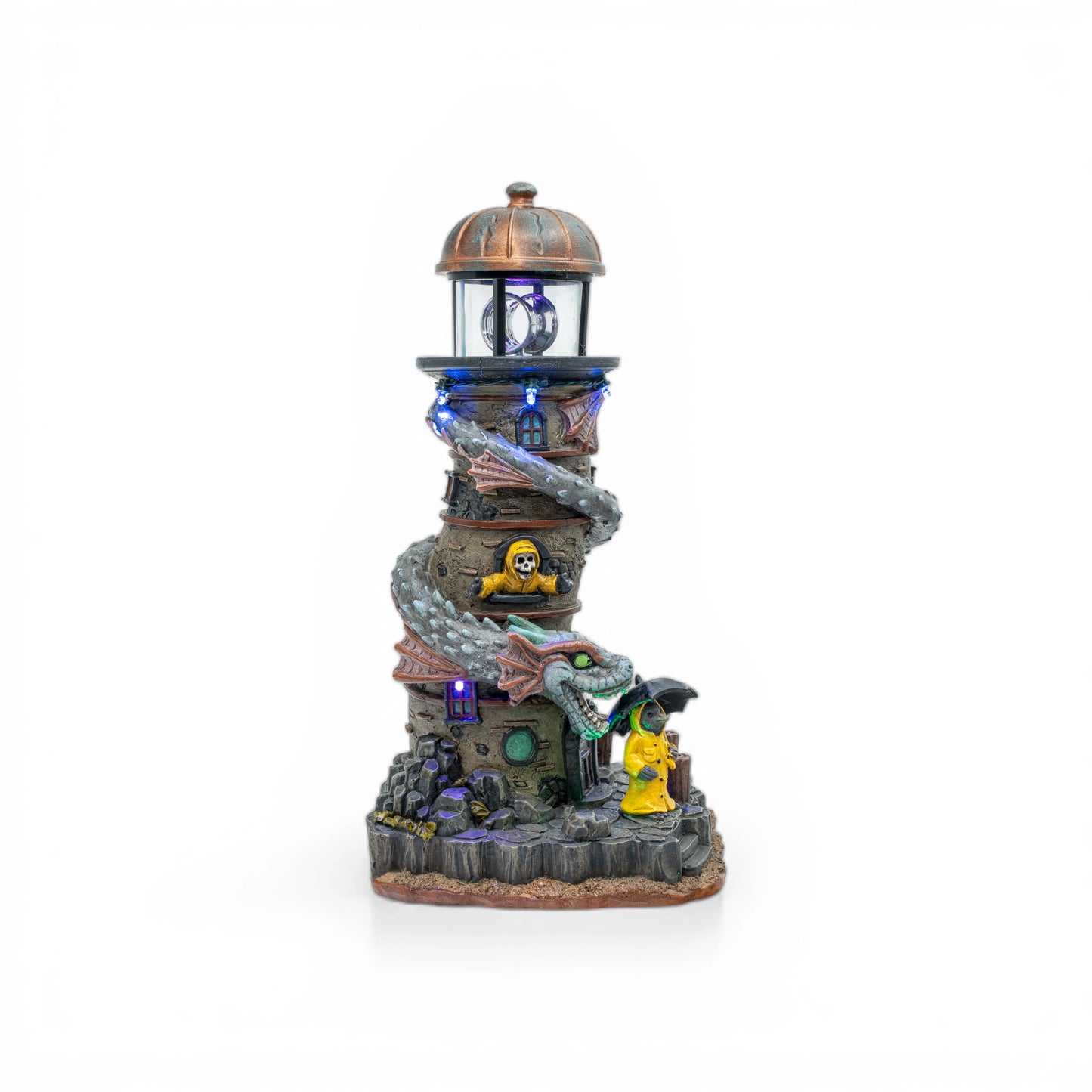 Sea Serpent Lighthouse – Lighted Animated Halloween Village Piece