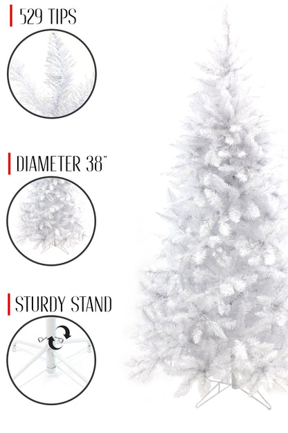 White Spruce Tree with Metal Stand