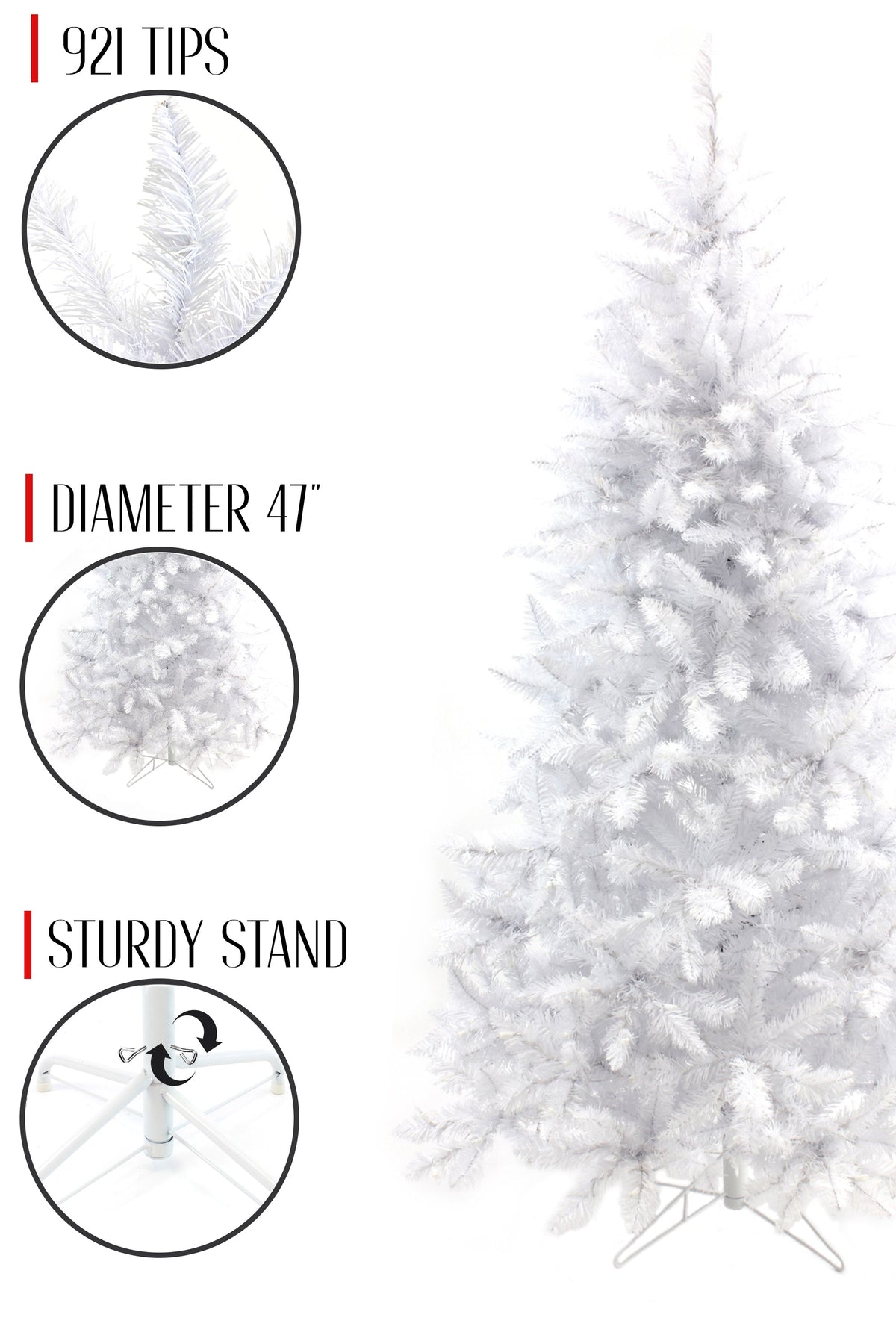 White Spruce Tree with Metal Stand
