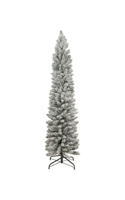 6.5 ft Pencil Snow Flock Tree