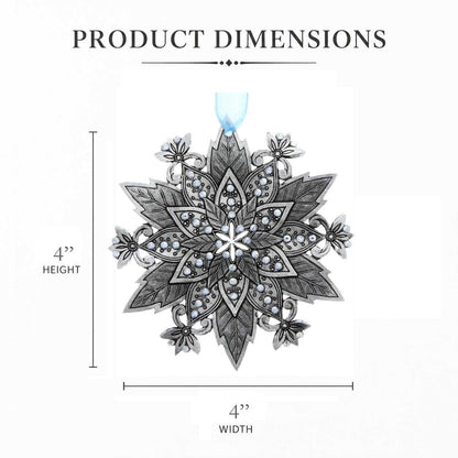 Snow Crystal Poinsettia Ornament (Aluminum)