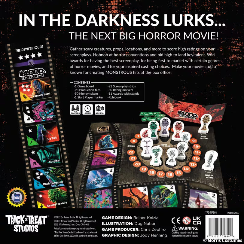Reiner Knizia Nightmare Productions Board Game for 2-5 Players