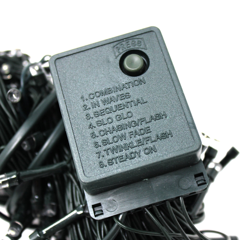 100 LED Green Wire String Light with connector - Warm White