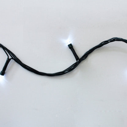 100 LED Green Wire String Light with connector Waterproof - White