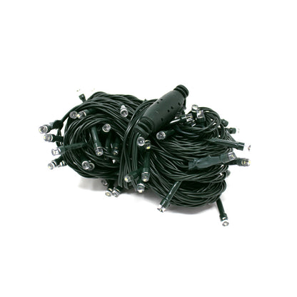 100 LED Green Wire String Light with connector Waterproof - White