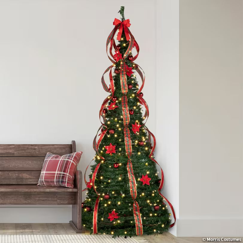 7.5FT SimpliciTree™ Christmas Tree Decoration with White LED Lights